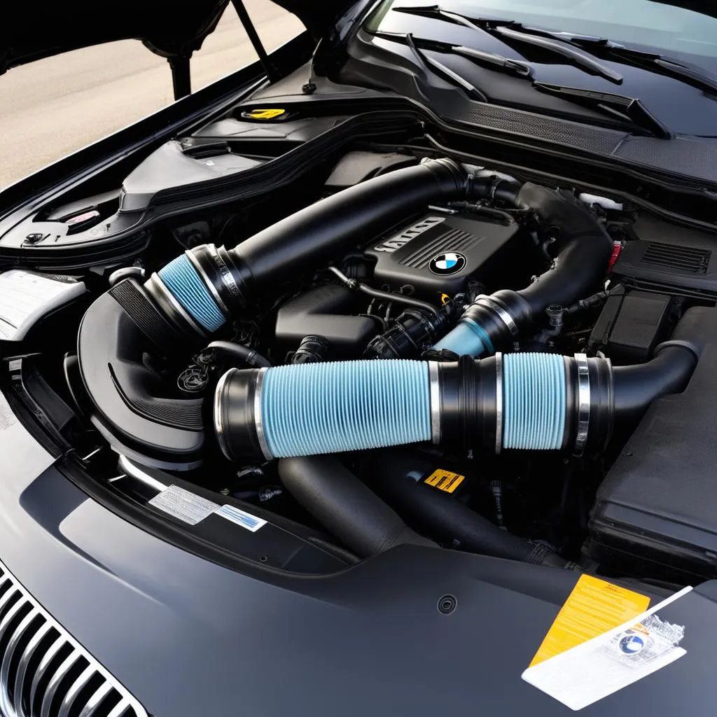 Cold air intake installed on a 2006 BMW 325i