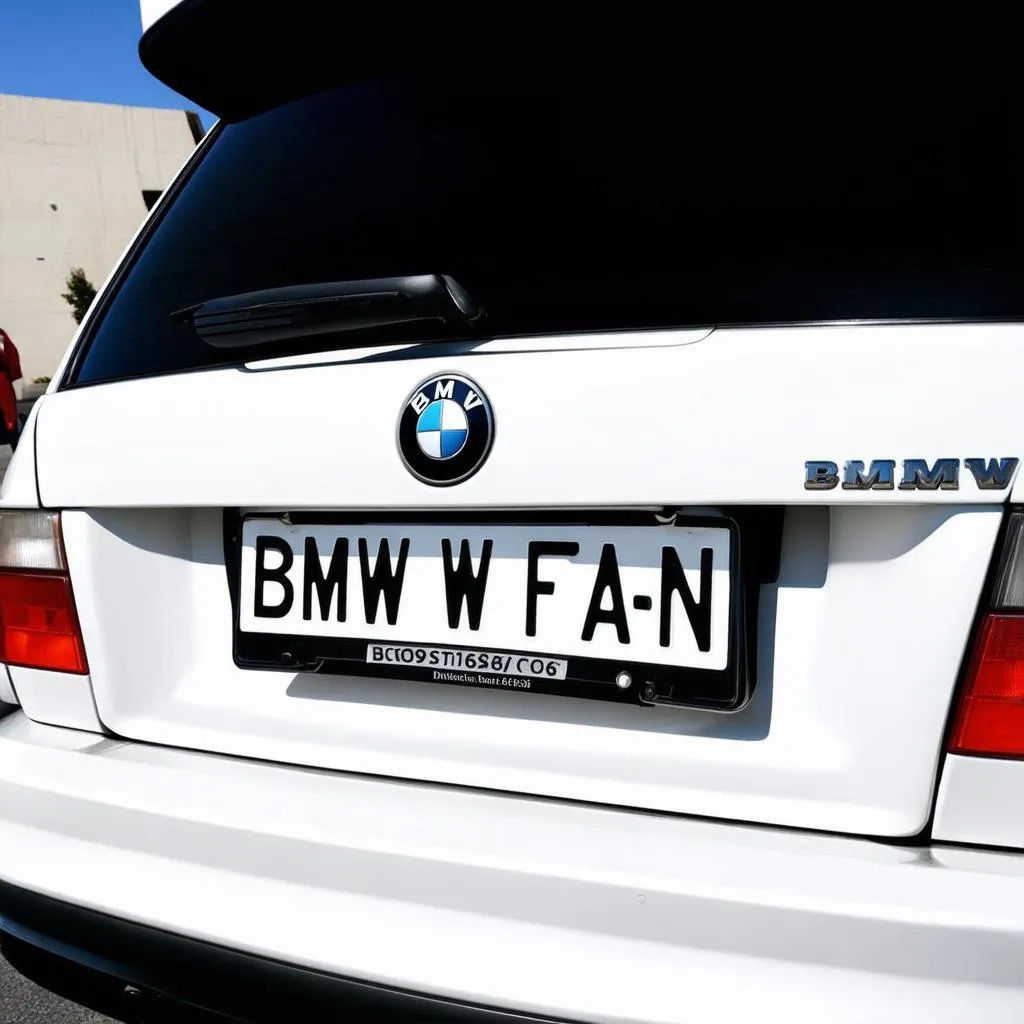 Custom BMW plate