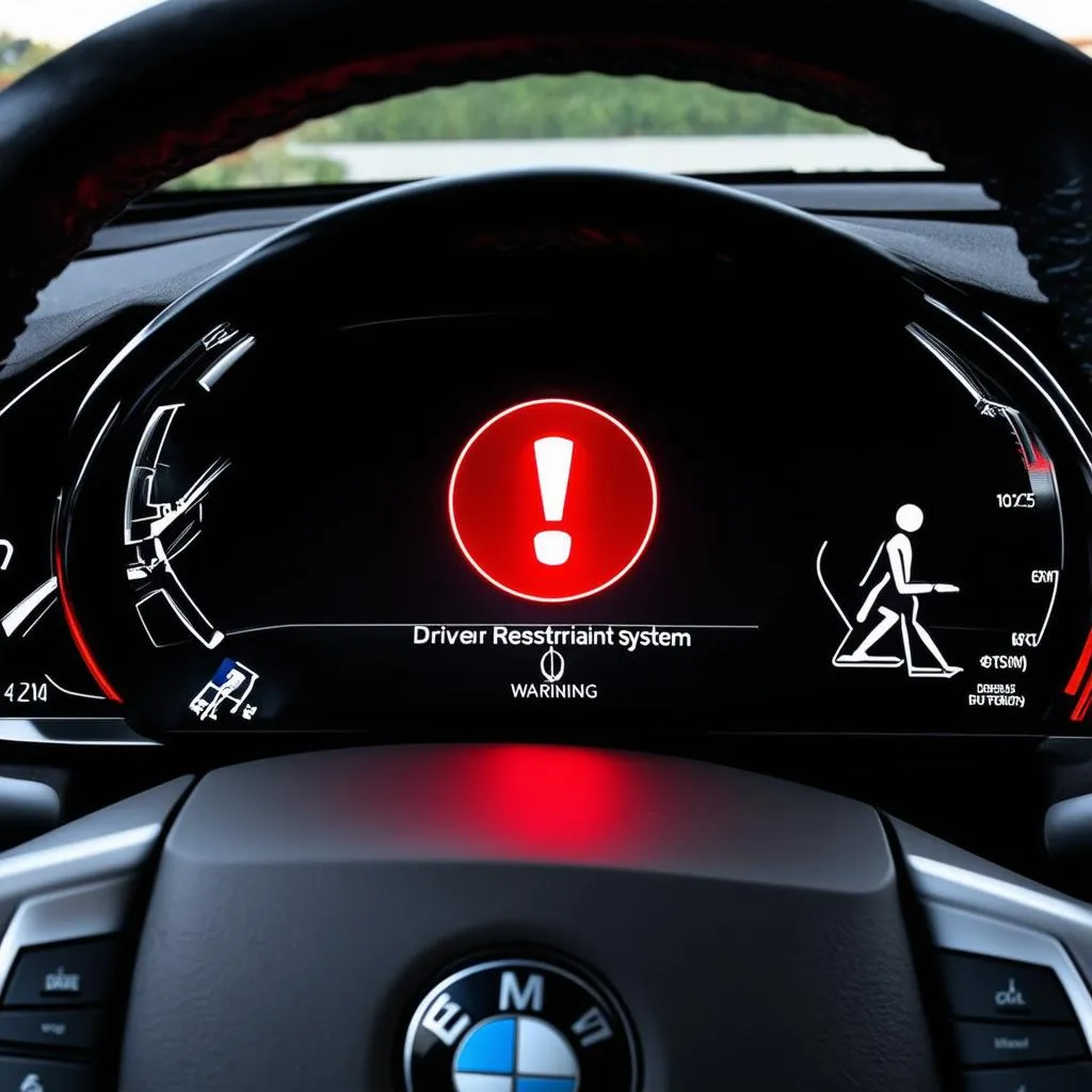 BMW driver restraint system malfunction warning light