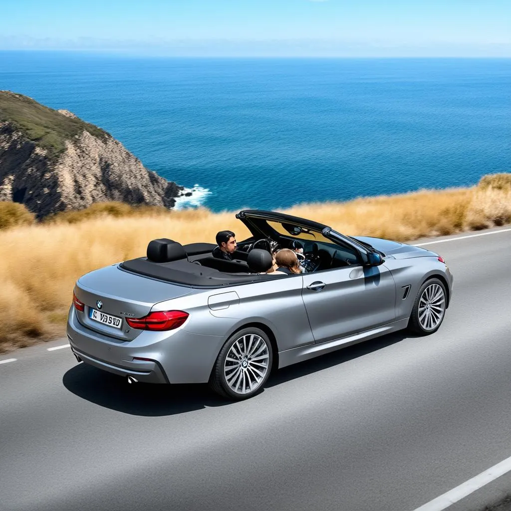 BMW Driving on Coastal Highway