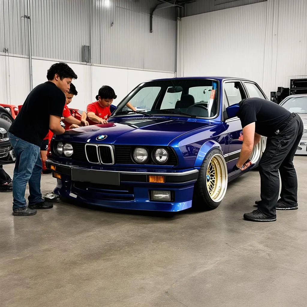 BMW E30 stance tuning