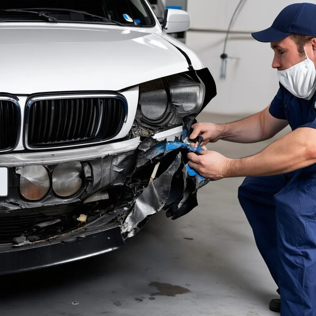 BMW E85 Front Bumper Repair