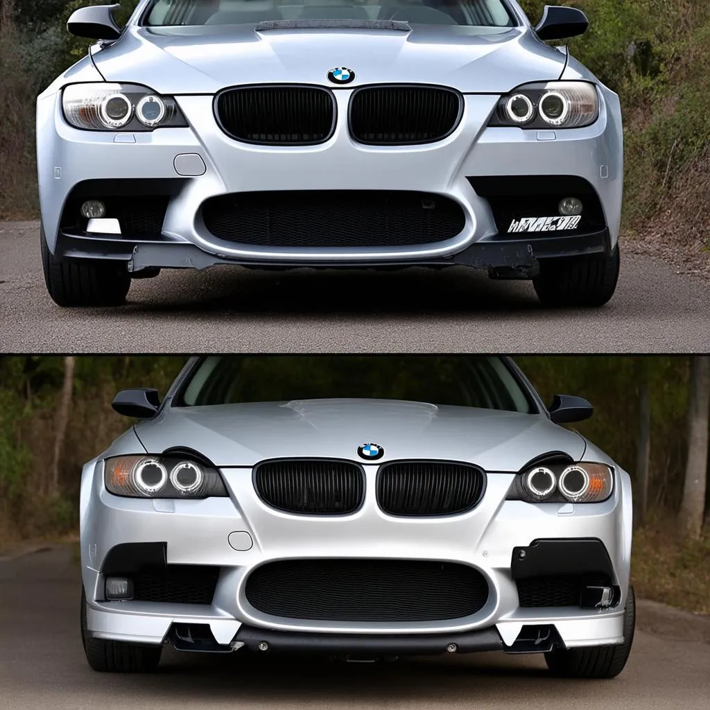 BMW E90 M Sport Bumper Comparison