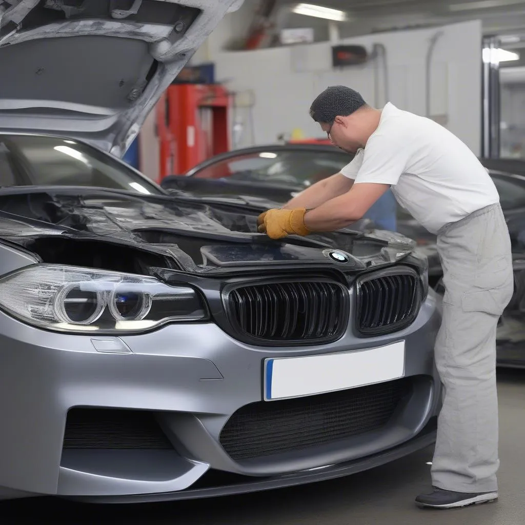 BMW F10 rear bumper replacement