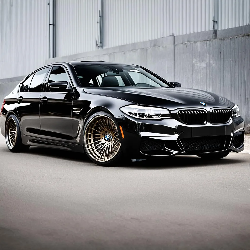 BMW F10 with new wheels and tires