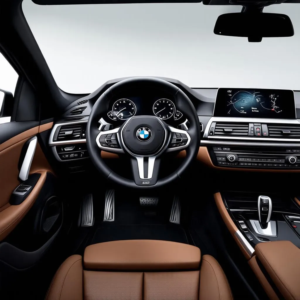 Close-up of the interior of a BMW X5 F15