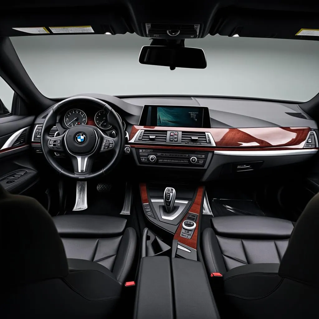 BMW F30 Interior with Wood Trim