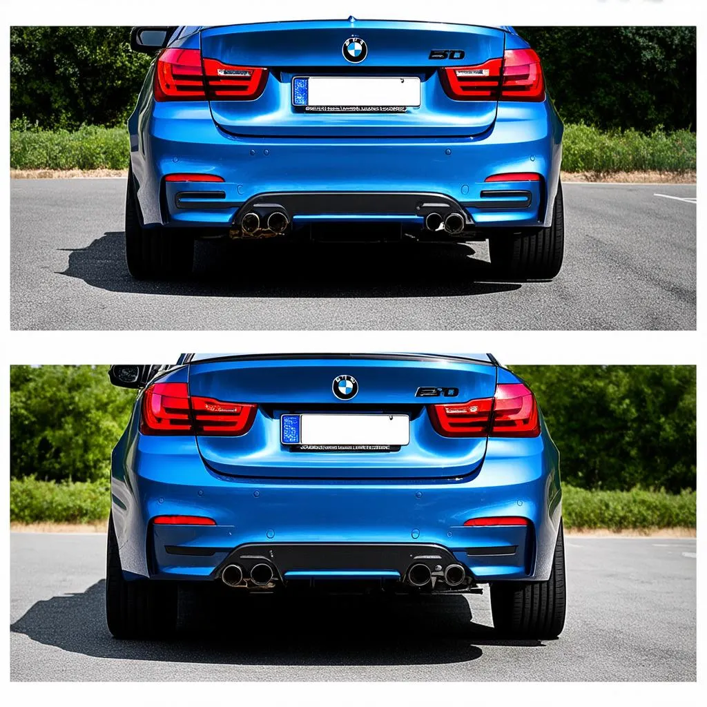 BMW F30 Rear Diffuser Comparison