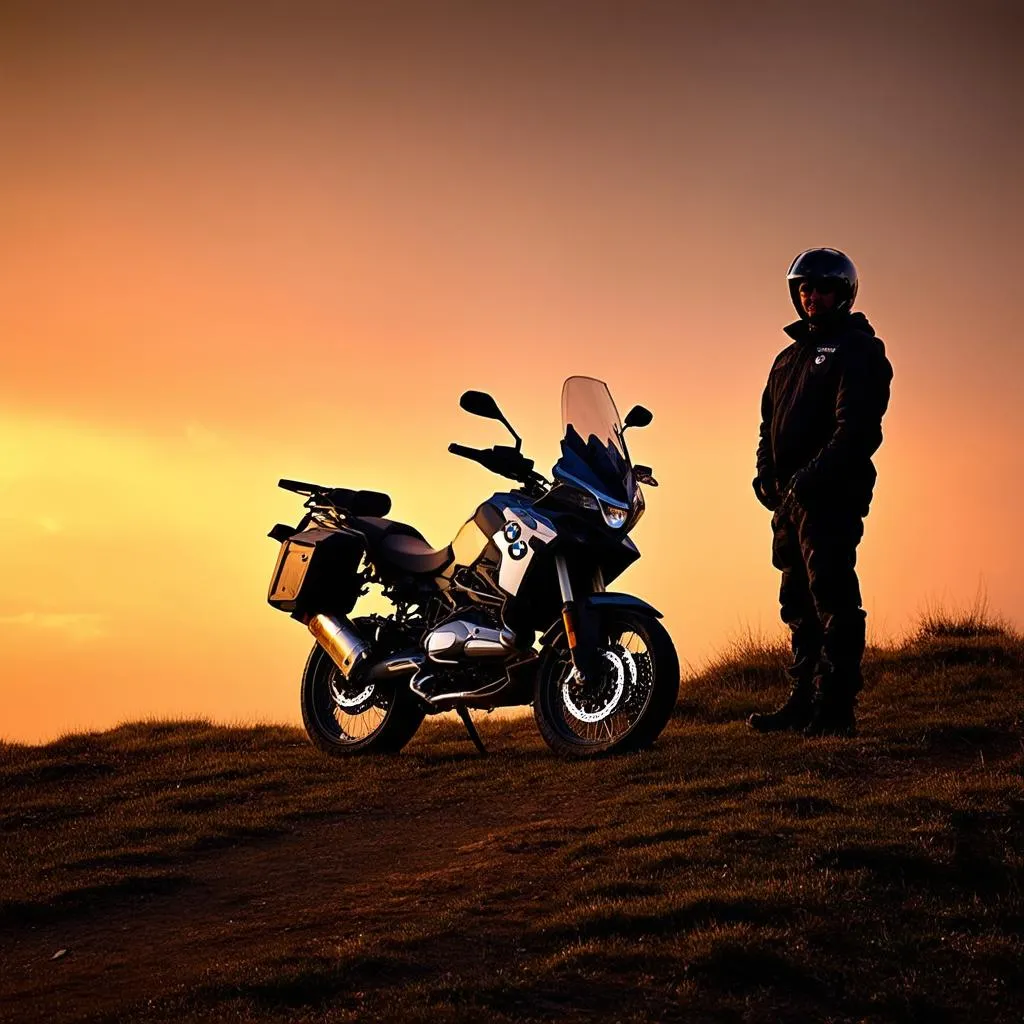 BMW GS Adventure Sunset