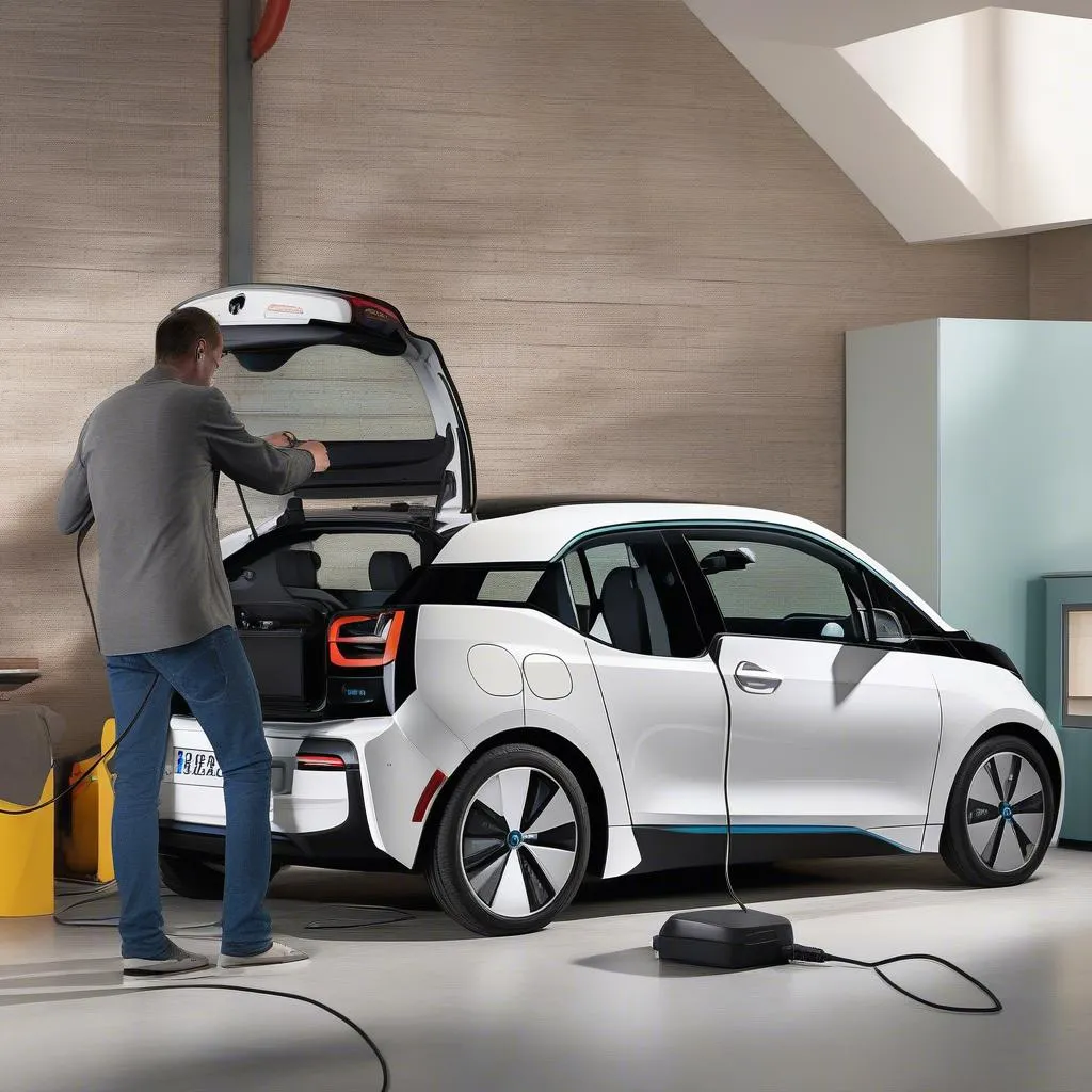 BMW i3 charging at home