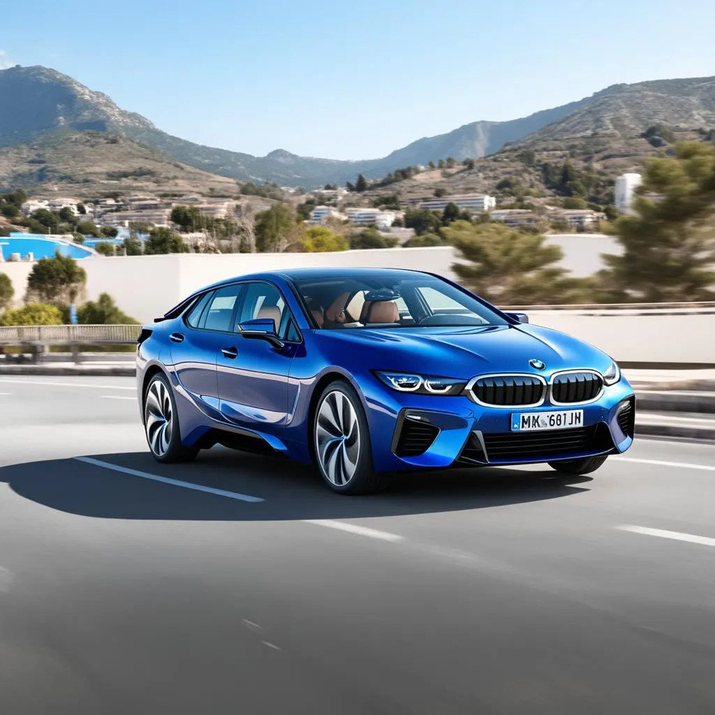 BMW i4 san marino blue metallic