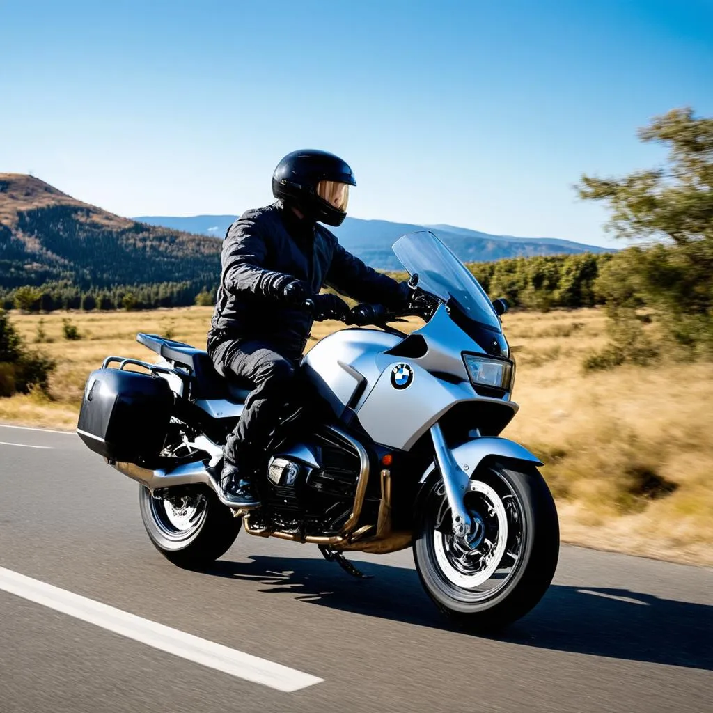 BMW K100RT on a winding road