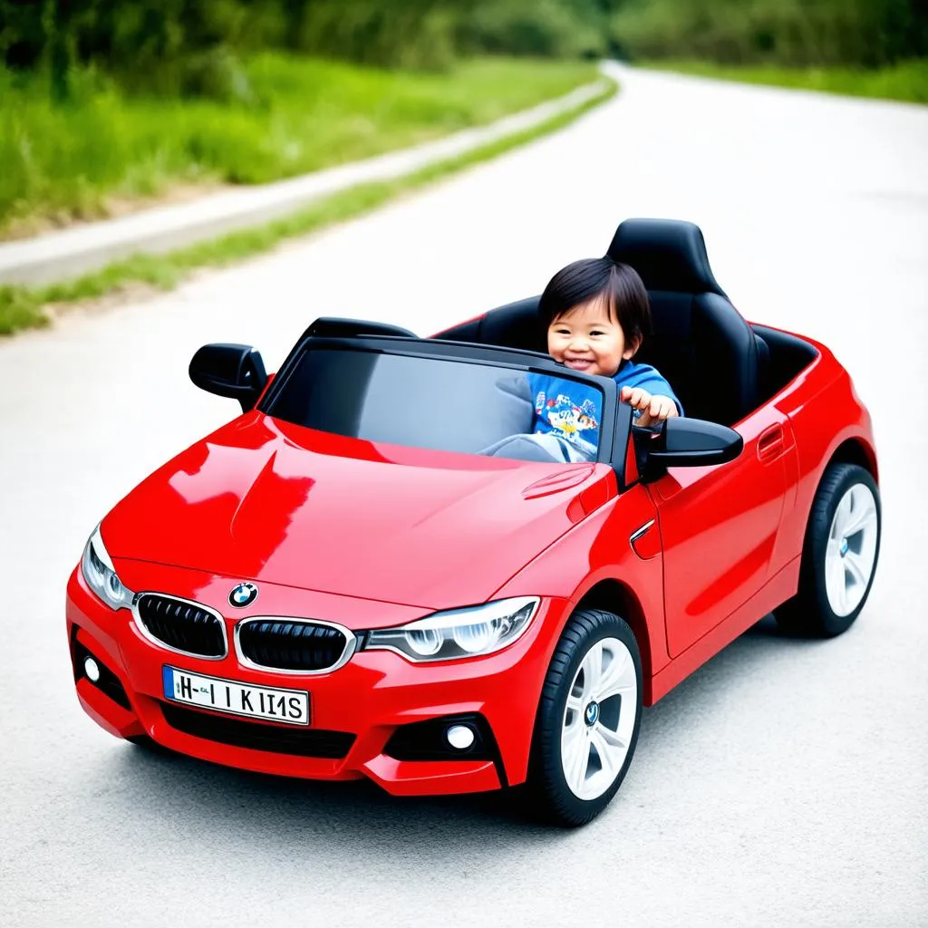 Red BMW kids car