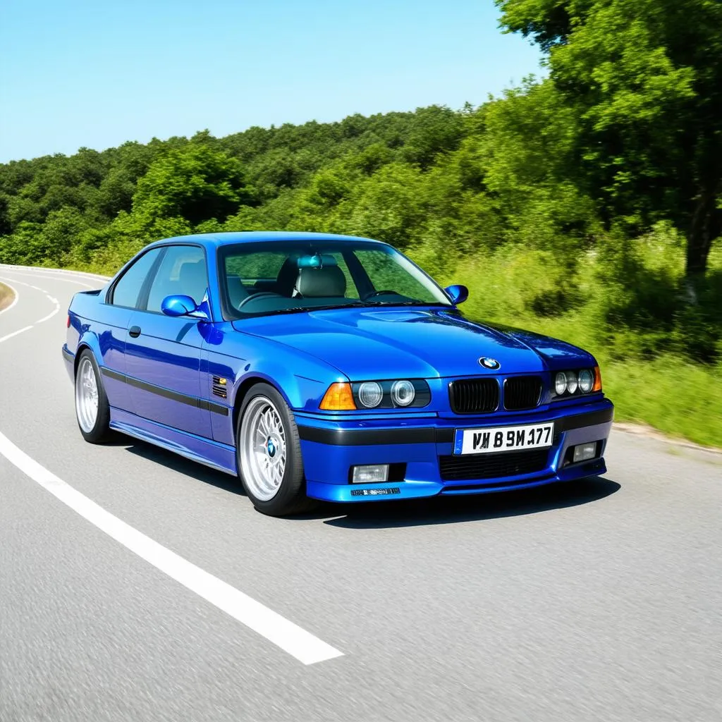 BMW M3 E36 Blue car