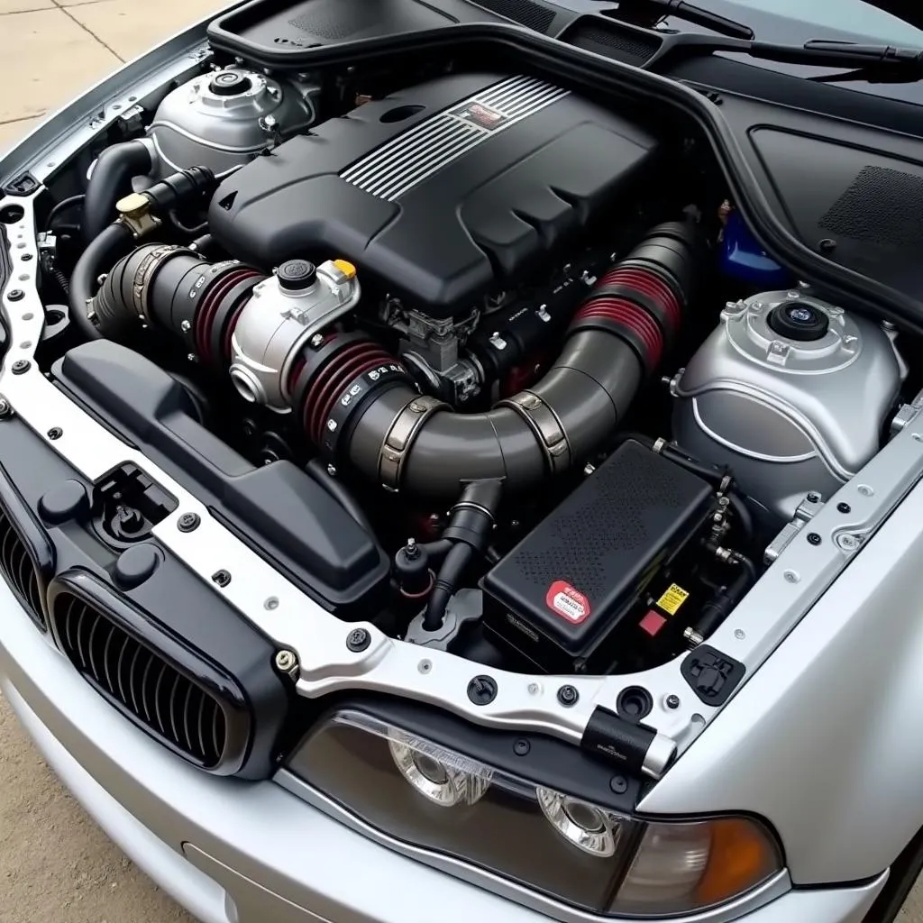 Supercharged BMW M3 Engine Bay