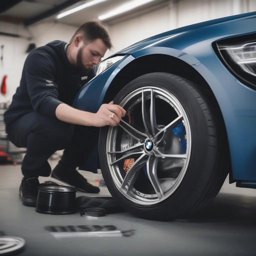 BMW M4 Wheel Installation