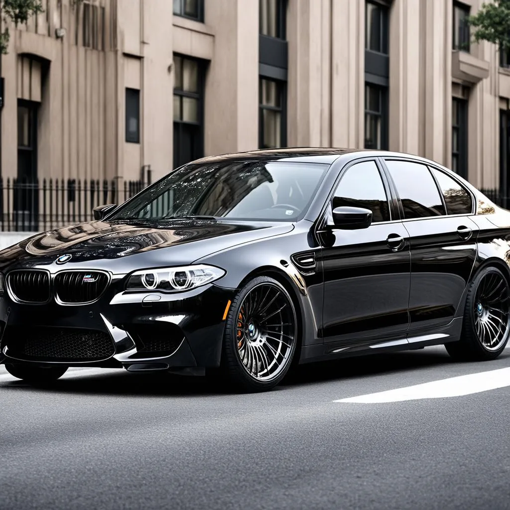 BMW M5 with stylish rims