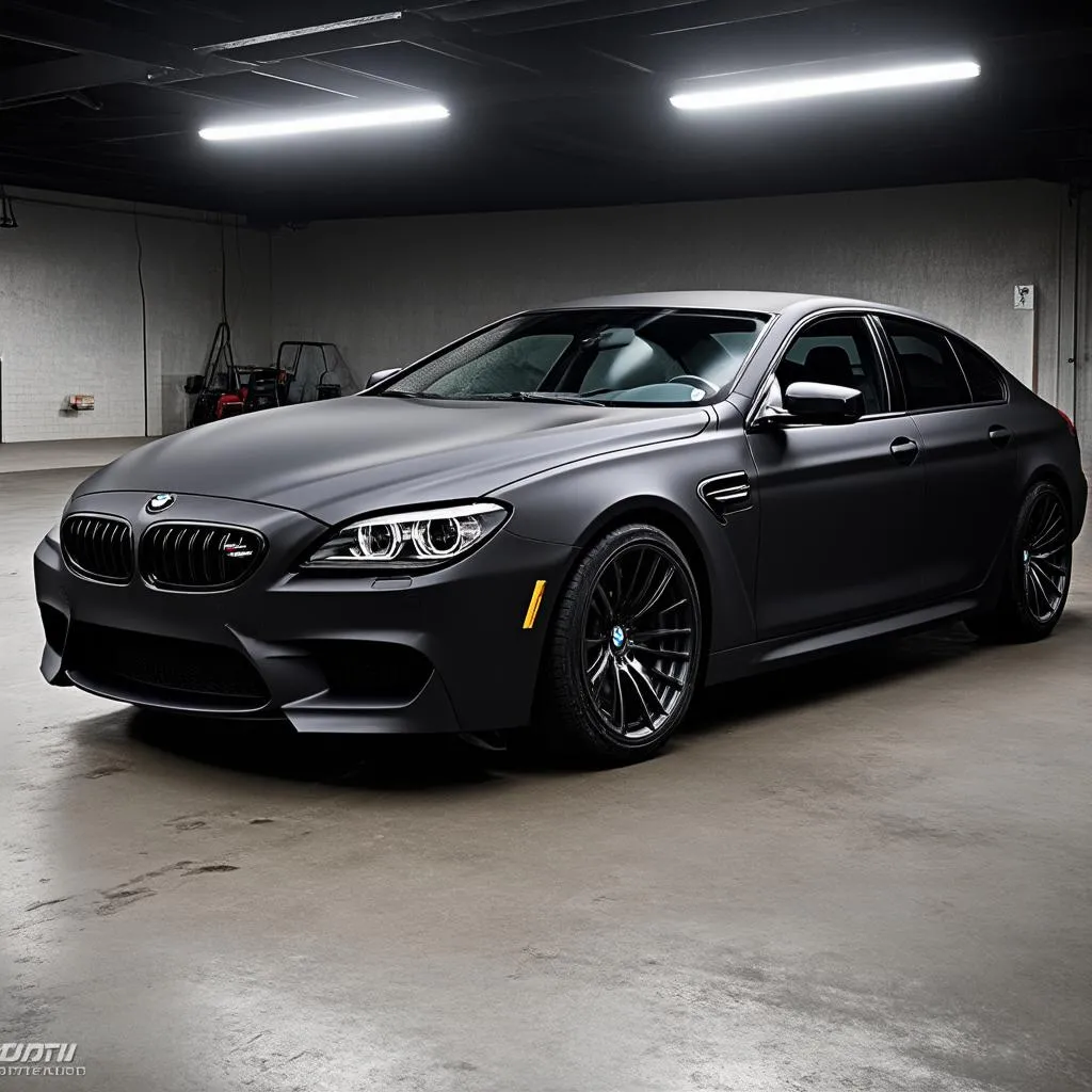 Black BMW M6 Wrapped in Matte Vinyl