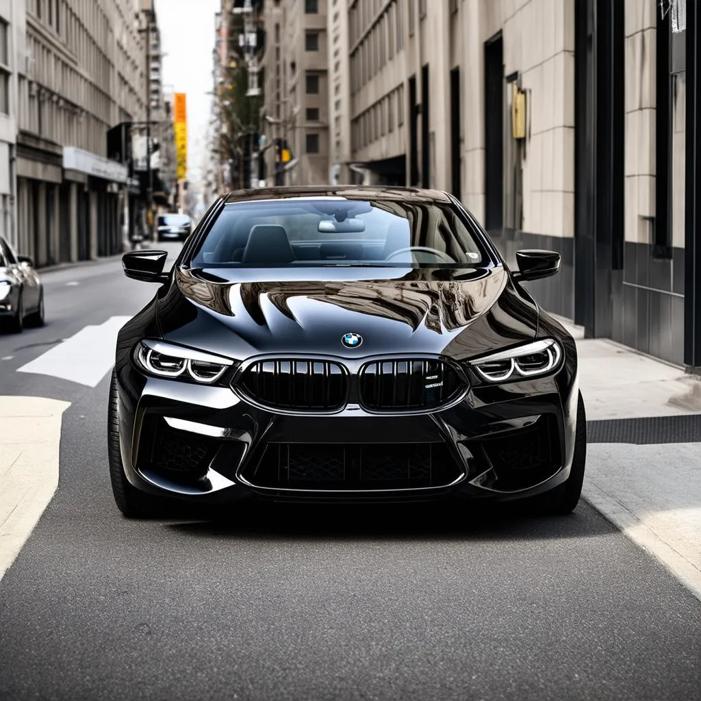 BMW M8 with aftermarket rims