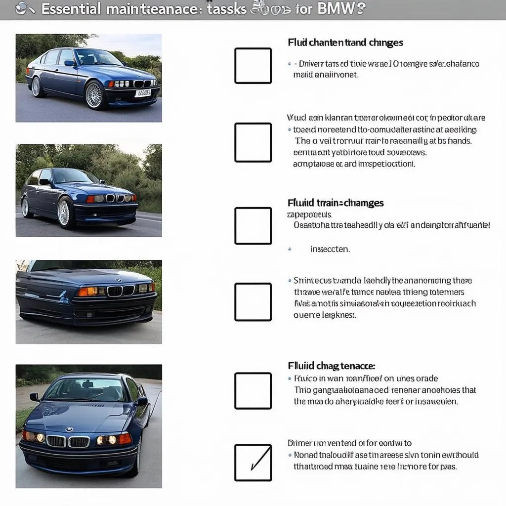 BMW Maintenance Checklist