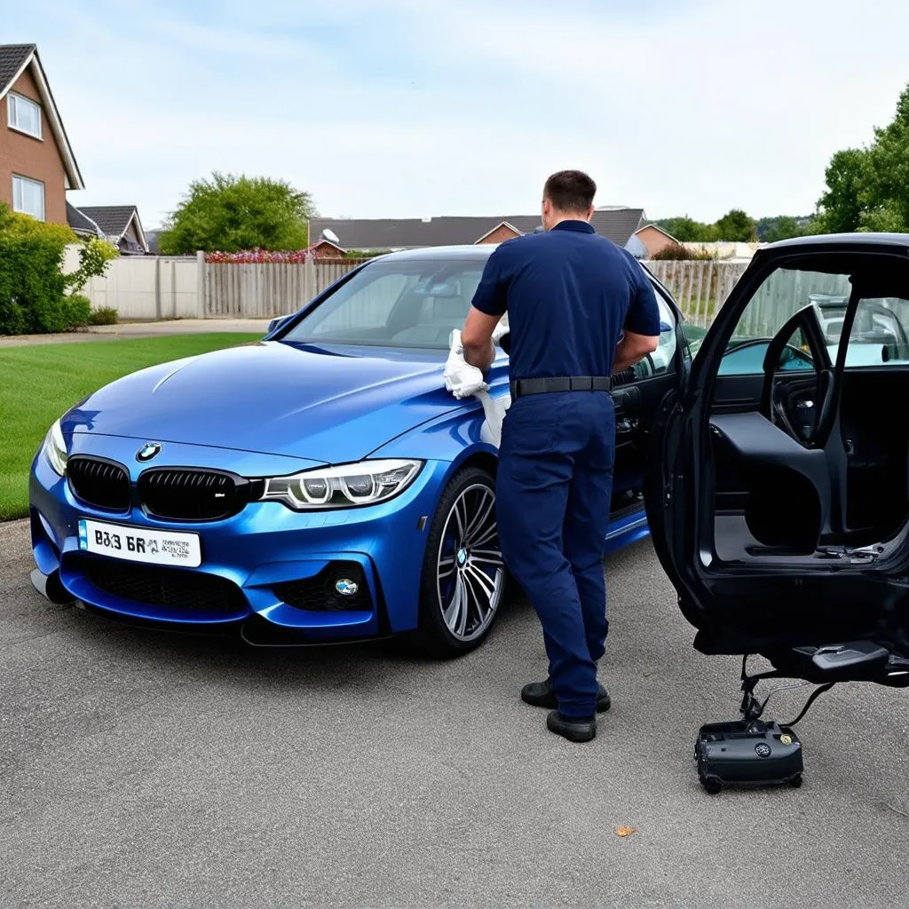 BMW mobile service technician