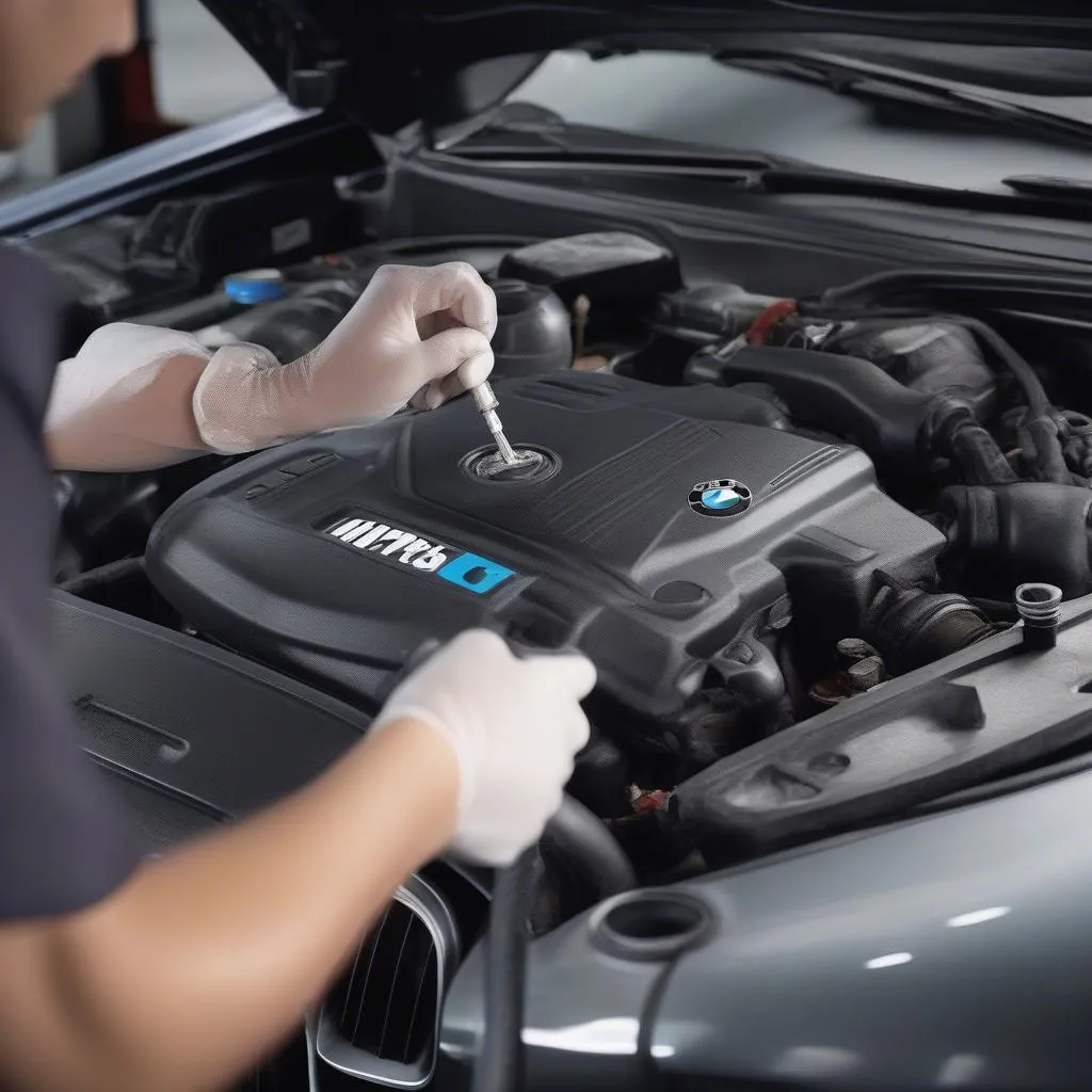 Checking BMW Power Steering Fluid