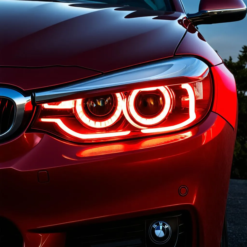 BMW with Red Angel Eyes