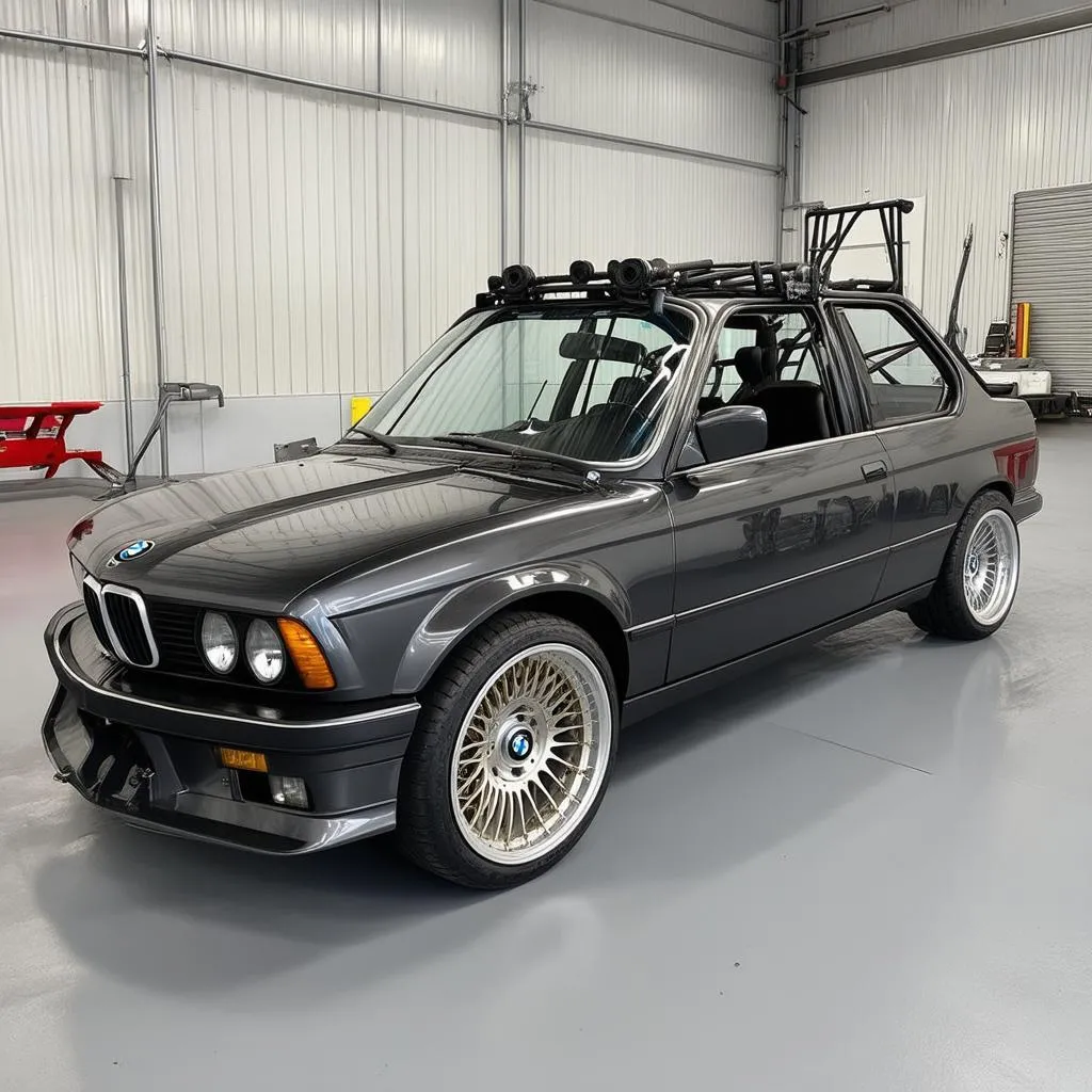 bmw with rollcage