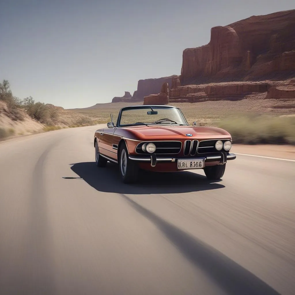 BMW Driving on Route 66