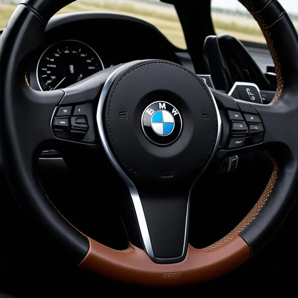 BMW Steering Wheel Close-up