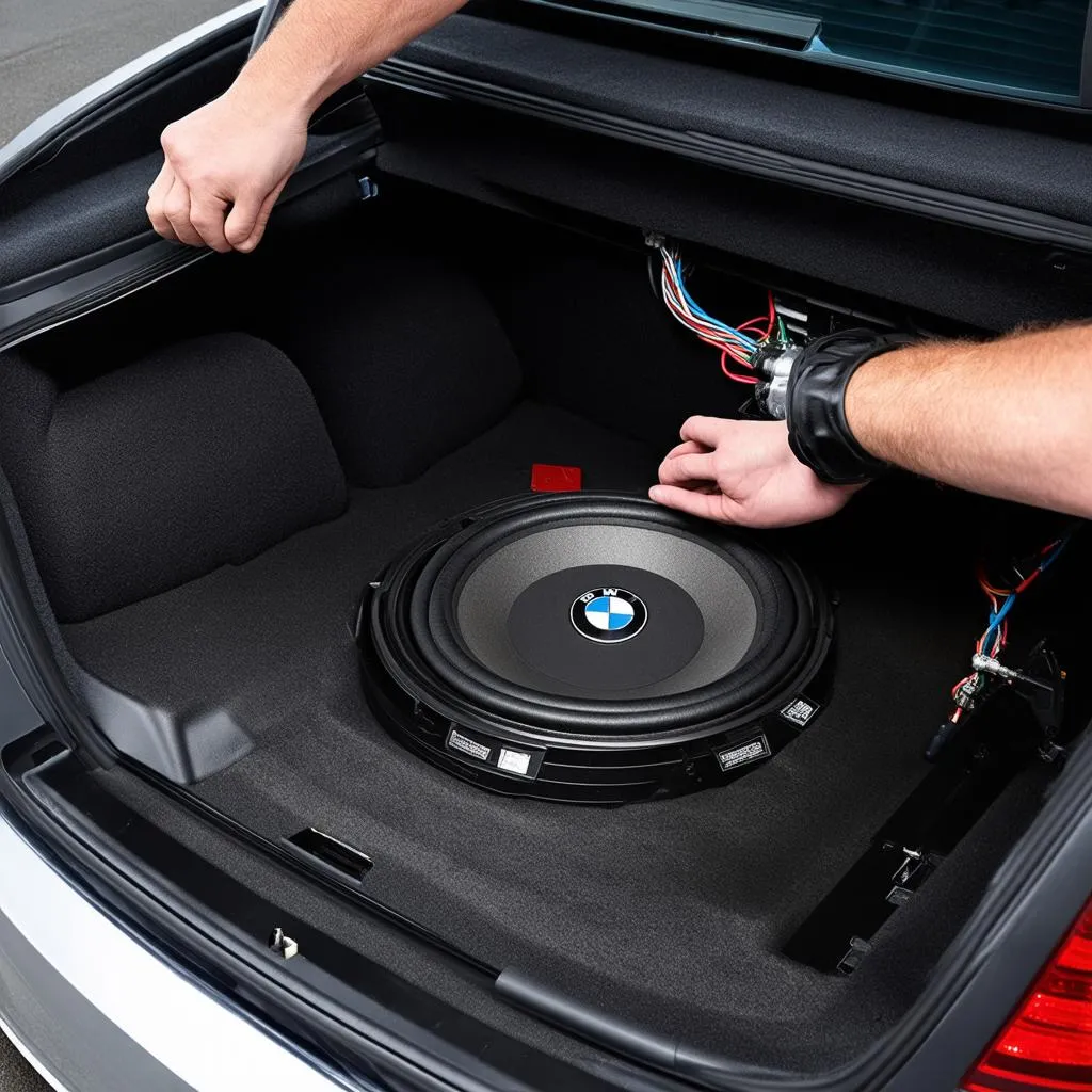 BMW subwoofer upgrade