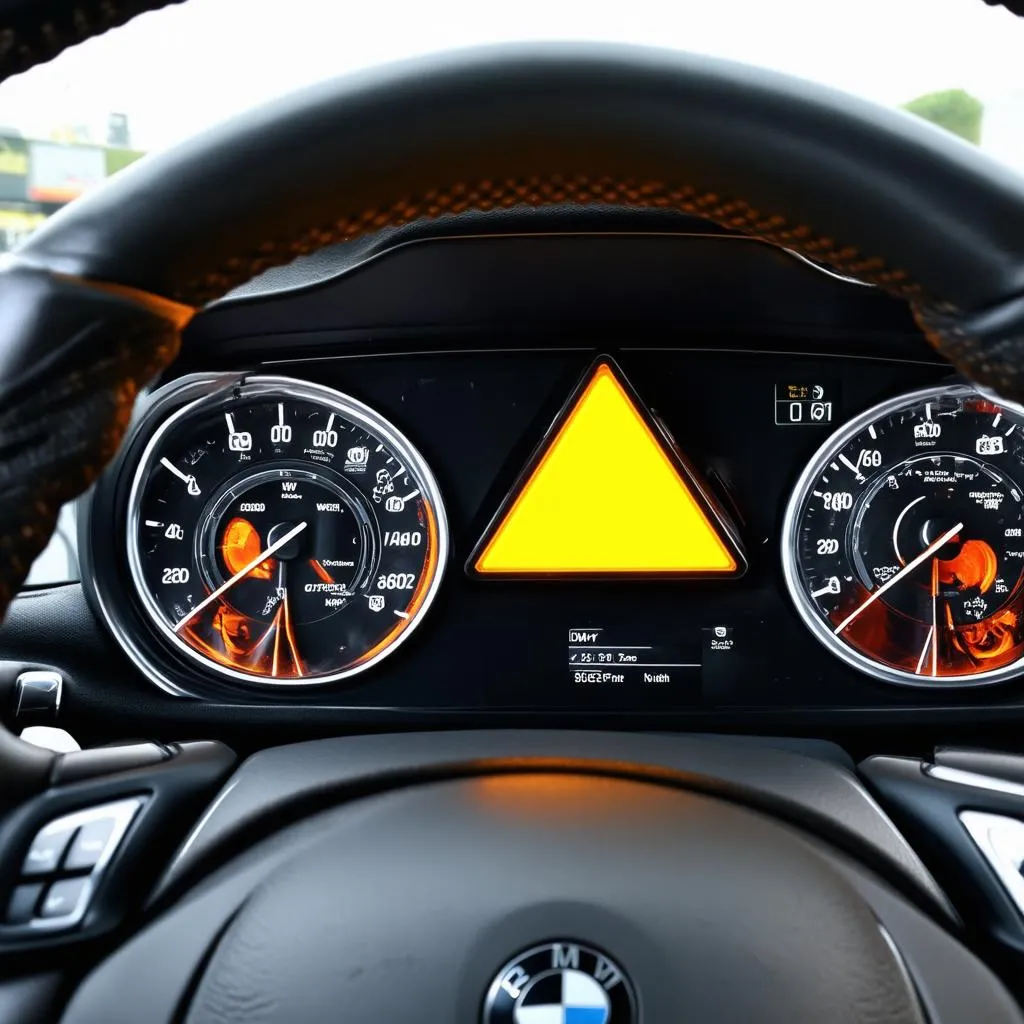 bmw warning light triangle