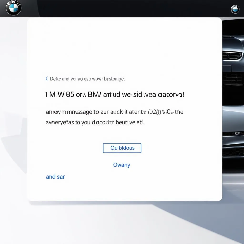 BMW website outage