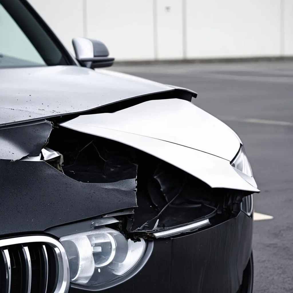 BMW wing damage