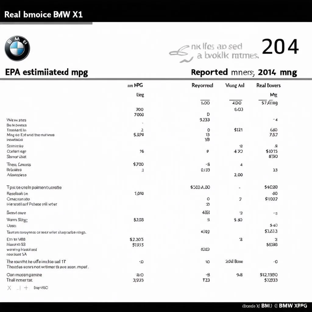 BMW X1 2014 MPG Report