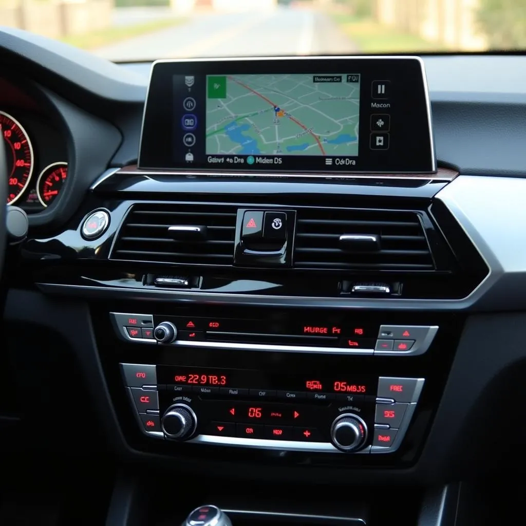 Modern BMW X3 radio upgrade with navigation