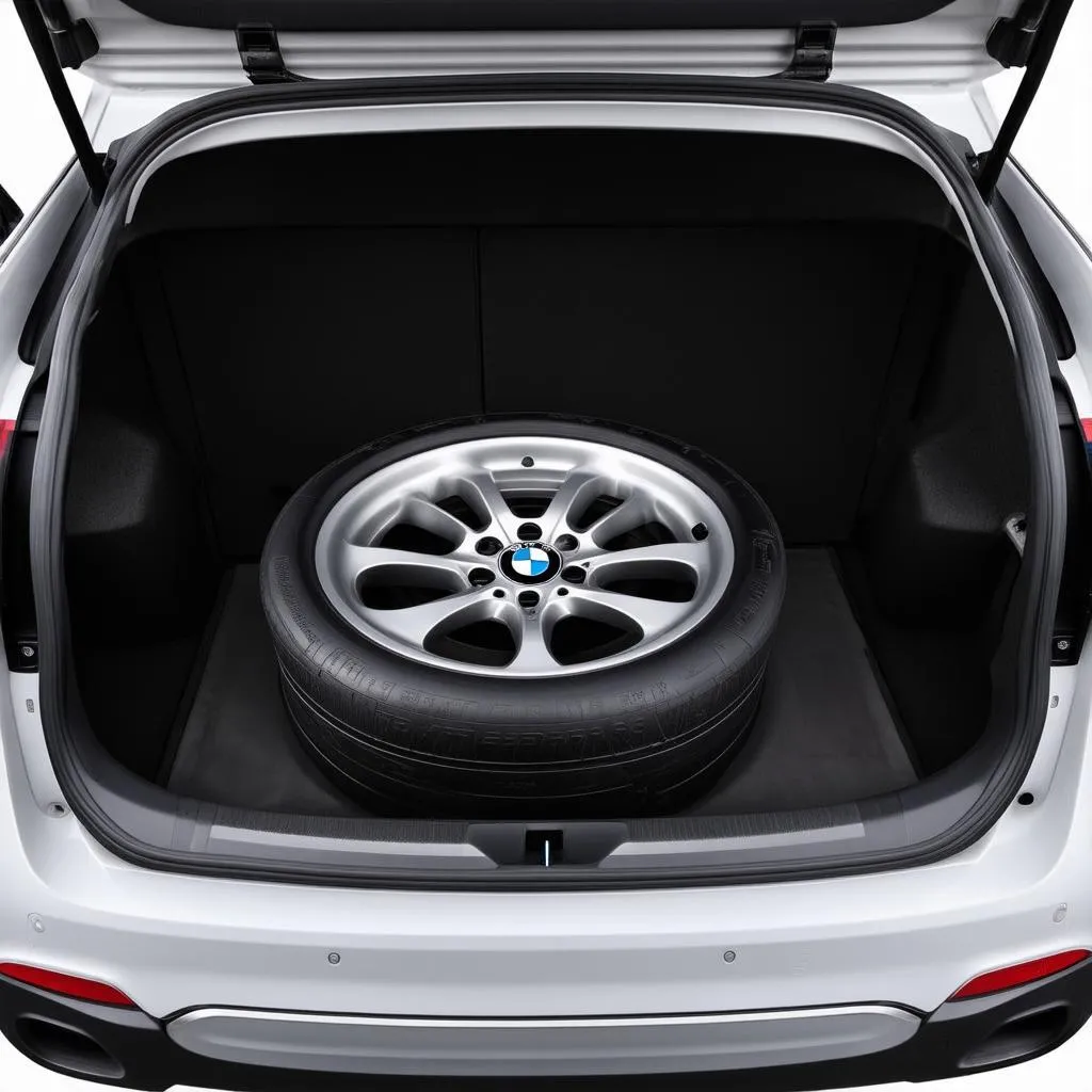 BMW X3 spare wheel storage