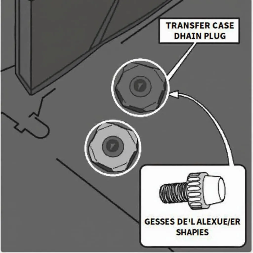 Close-up of BMW X3 Transfer Case Drain Plug