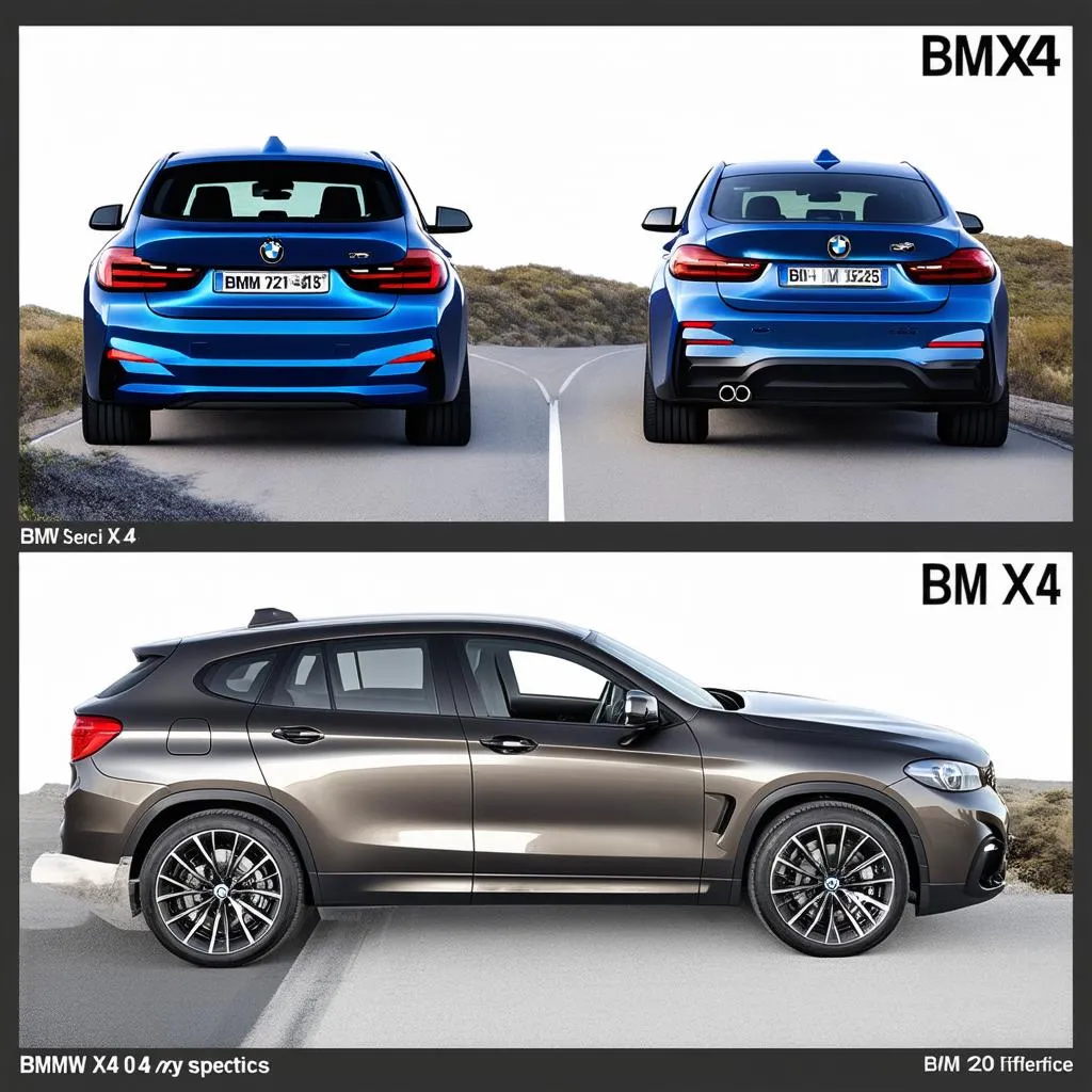 BMW X4 vs BMW X6 specs comparison