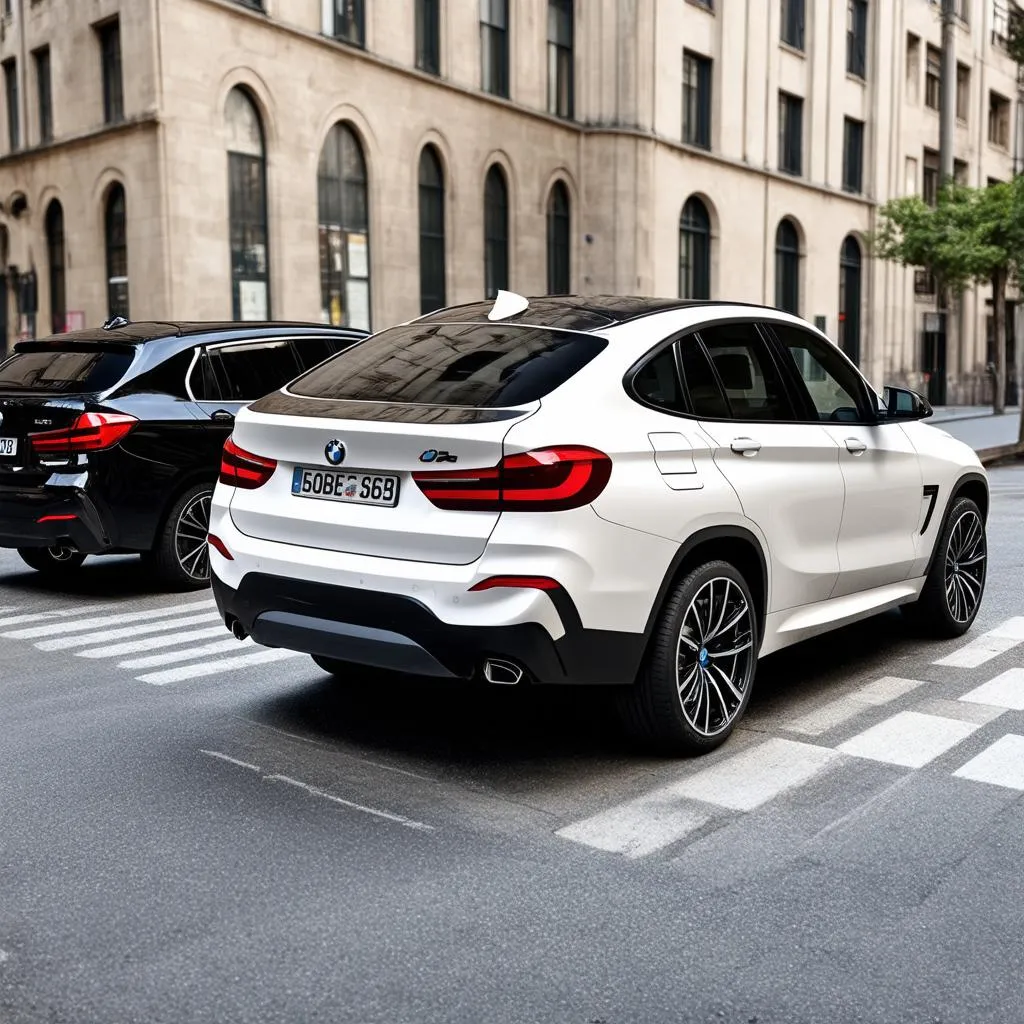 BMW X4 and X6 parked side-by-side