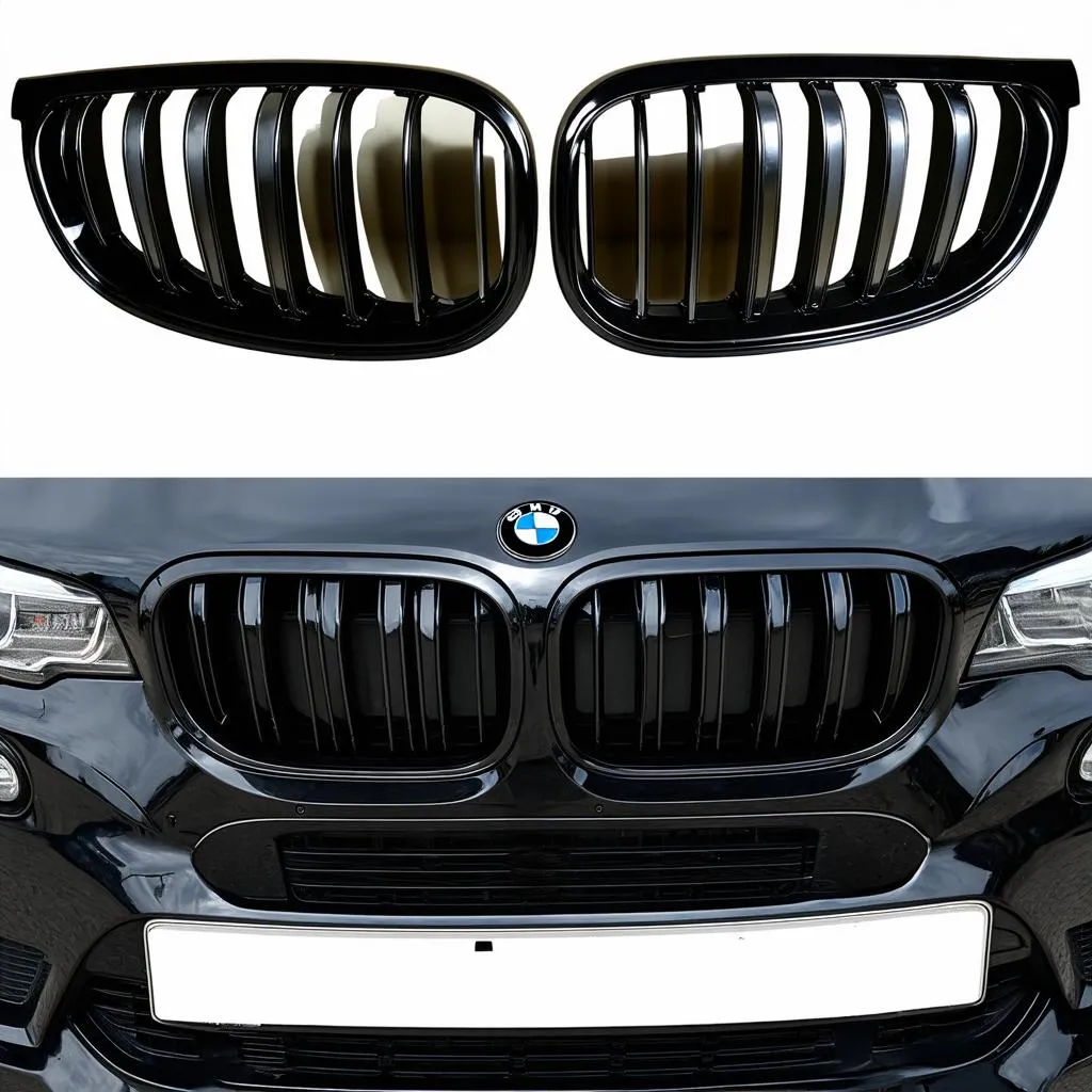 Painting a BMW X5 Grill Black