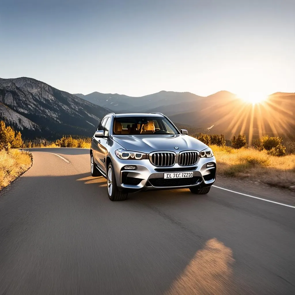 BMW X5 Driving through Denver Mountains