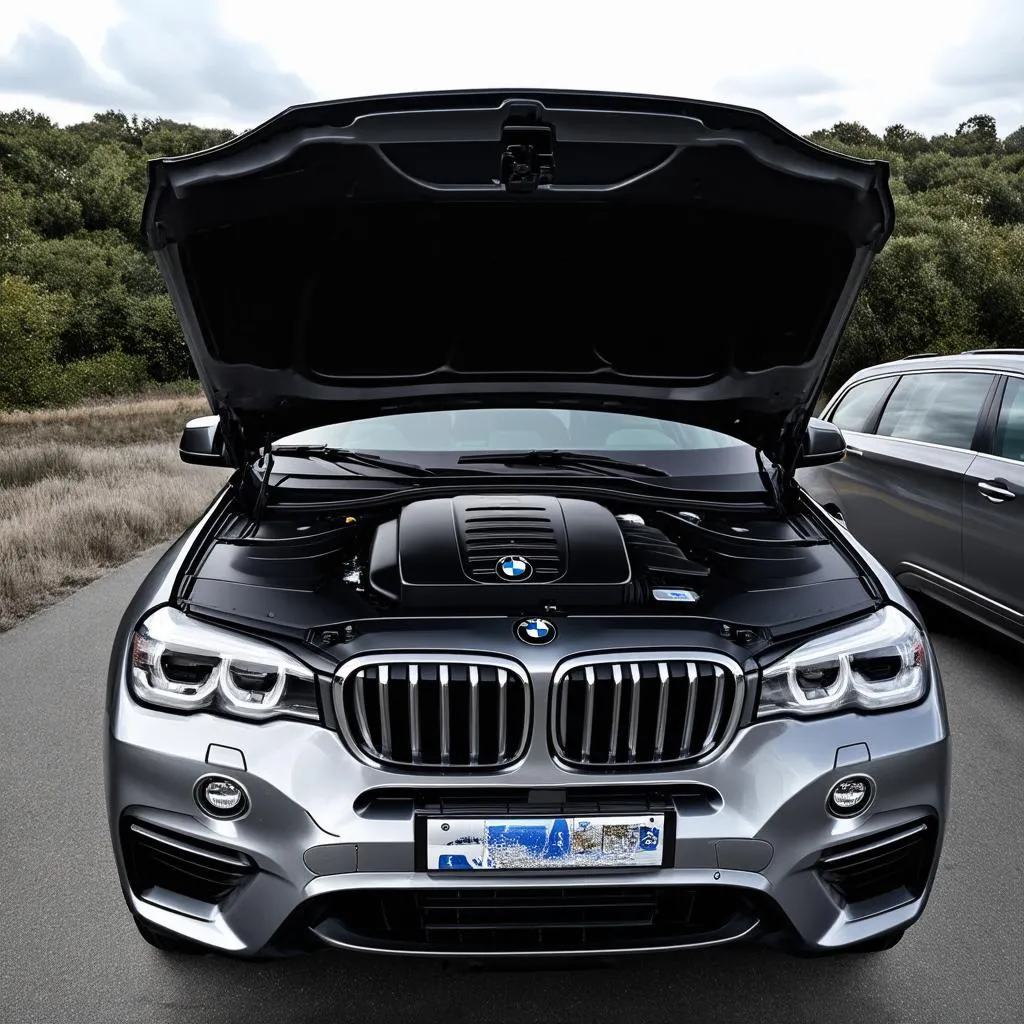 How to open the hood of a BMW X5