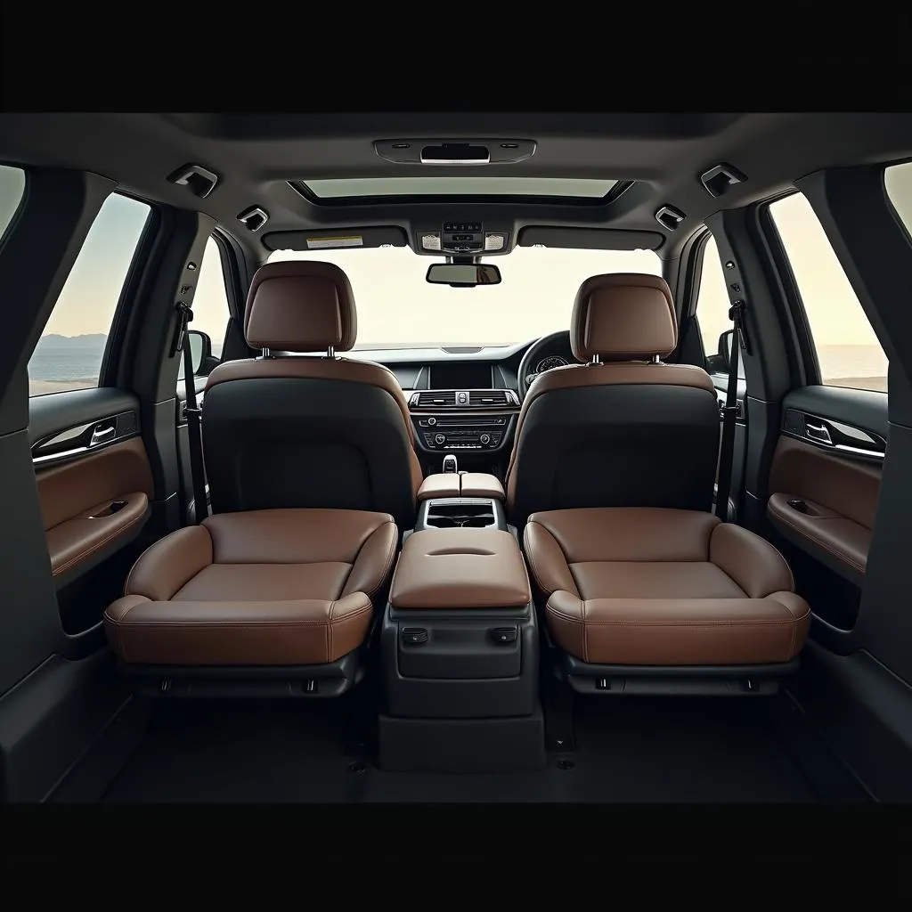 Spacious BMW X5 interior with third-row seating