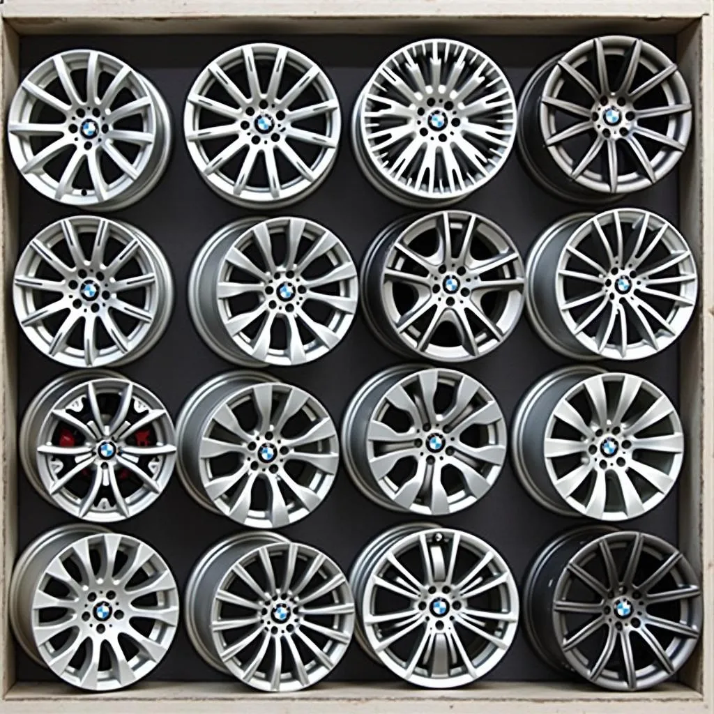 BMW X5 stock wheels in various styles and sizes