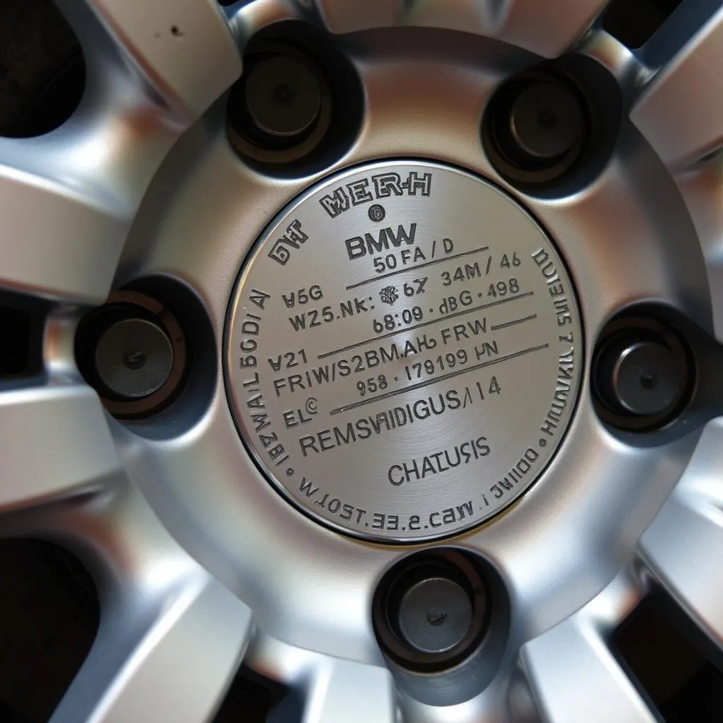 Close-up view of BMW X5 wheel specifications