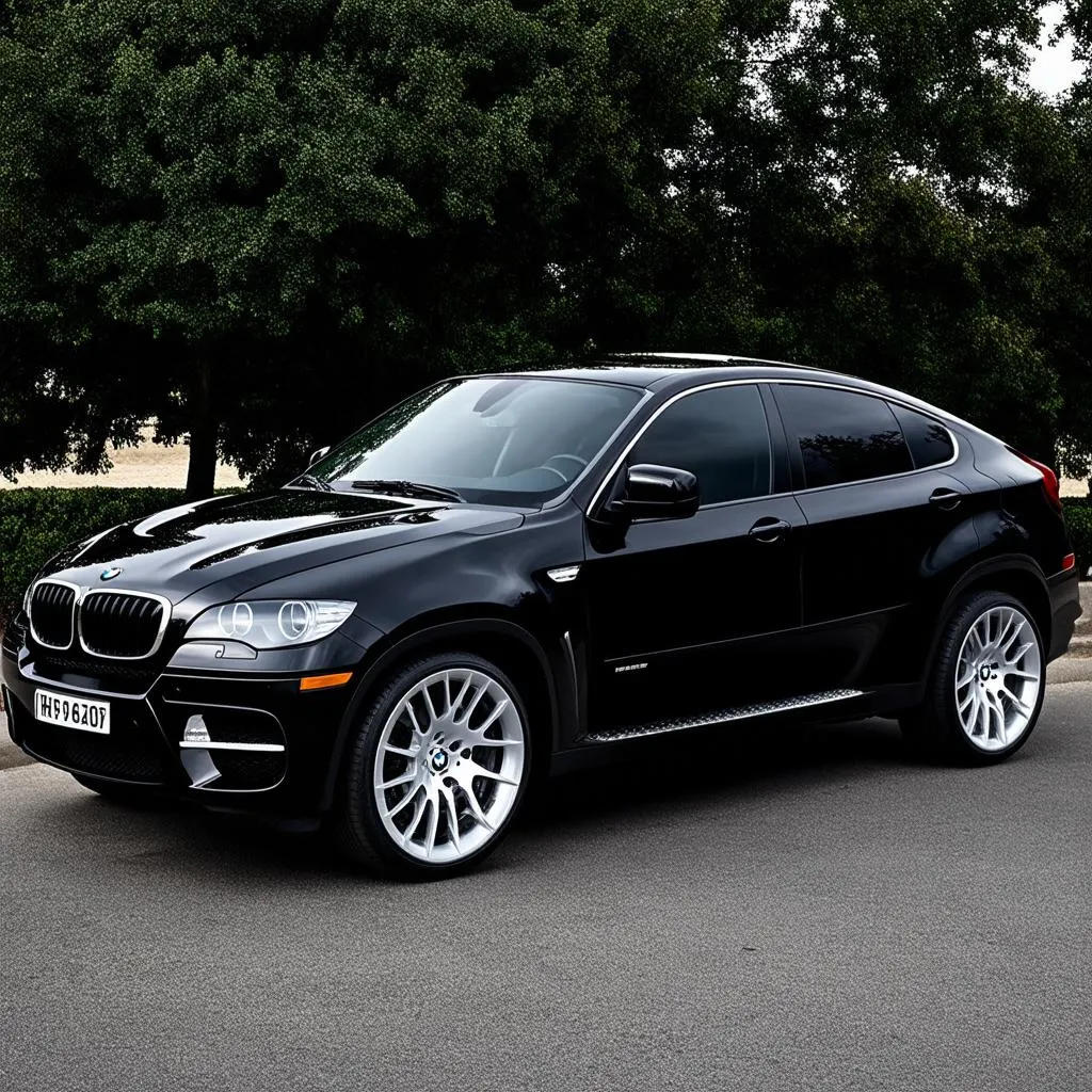 BMW X6 white black rims