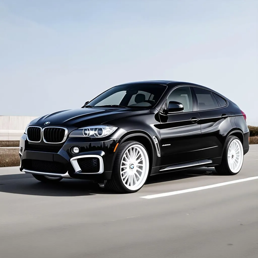 BMW X6 white rims performance