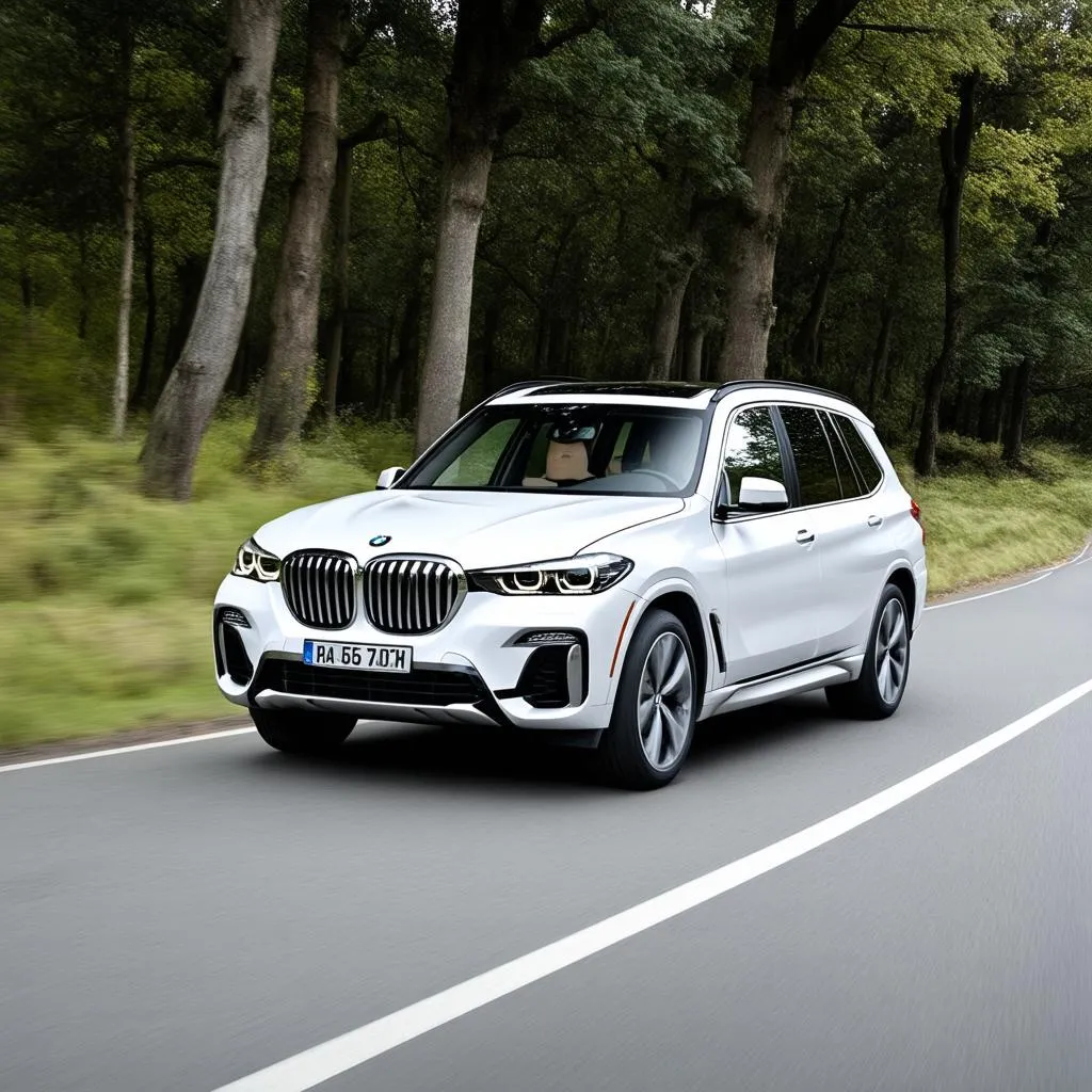 BMW X7 driving