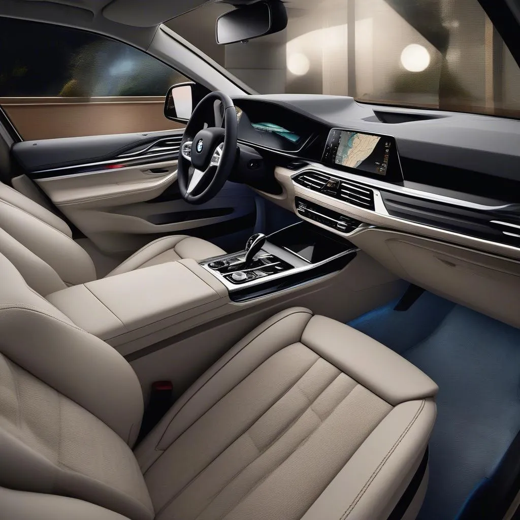 BMW X7 interior with advanced technology